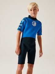 Regatta Blue Junior Kids Short Wetsuit - Image 1 of 8
