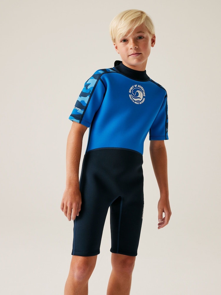 Regatta Blue Junior Kids Short Wetsuit - Image 1 of 8