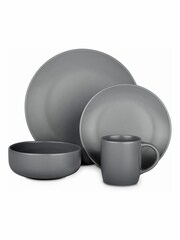 Bread + Butter 16 Piece Matt Grey Evoke Dinner Set - Image 2 of 2