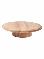 Bread + Butter Acacia Rounded Edge Footed Cake Plate - Image 2 of 2