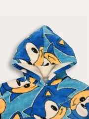 Brand Threads Blue Boys Sonic The Hedgehog Hooded Blanket - Image 3 of 3
