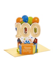 Hallmark Orange 100th Birthday Card 3D Pop-Up Paper Wonder Design - Image 2 of 4