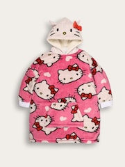 Brand Threads Pink Hello Kitty Womens Hooded Blanket - Image 3 of 4