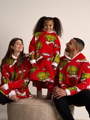 Brand Threads Red Grinch Hooded Blanket - Image 4 of 5