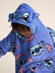 Brand Threads Blue Disney Stitch Adults Hooded Blanket - Image 2 of 3