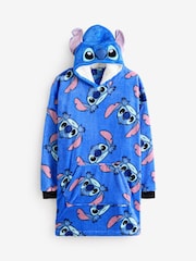 Brand Threads Blue Disney Stitch Adults Hooded Blanket - Image 3 of 3