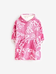 Brand Threads Pink Girls Barbie Hooded Blanket - Image 1 of 3