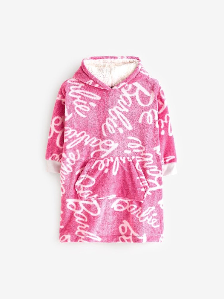 Brand Threads Pink Girls Barbie Hooded Blanket - Image 1 of 3