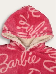 Brand Threads Pink Girls Barbie Hooded Blanket - Image 2 of 3