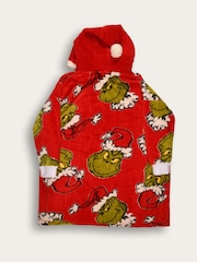 Brand Threads Red Grinch Adults Hooded Blanket - Image 6 of 7