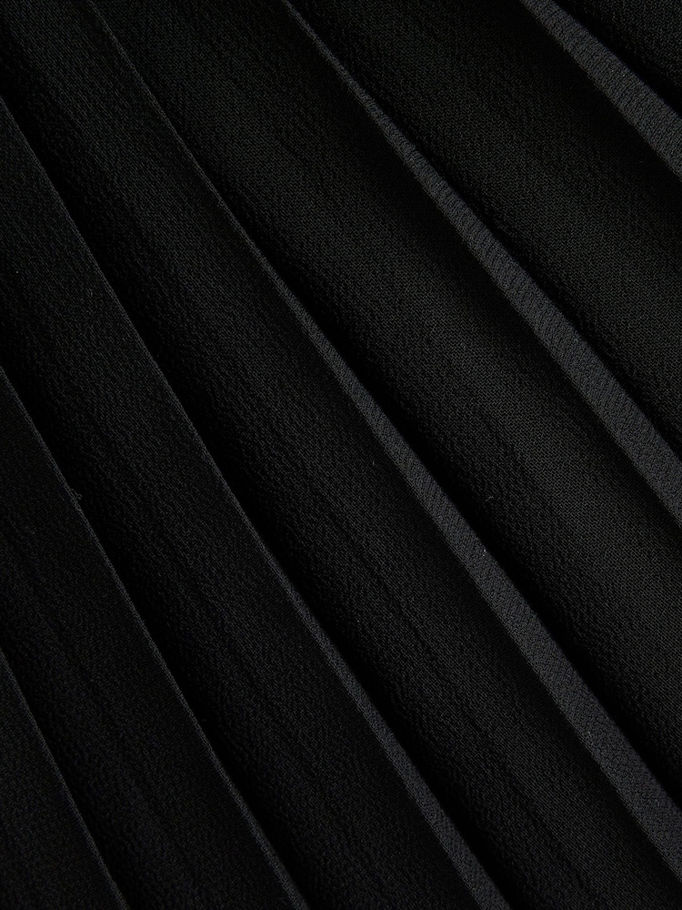 River Island Black Pleated Hem T-Shirt - Image 6 of 6 River Island Black Pleated Hem T-Shirt - Image 6 of 6