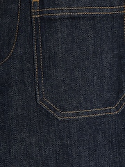 River Island Blue Navy High Waisted Pocket Front Wide Leg Jeans - Image 6 of 7