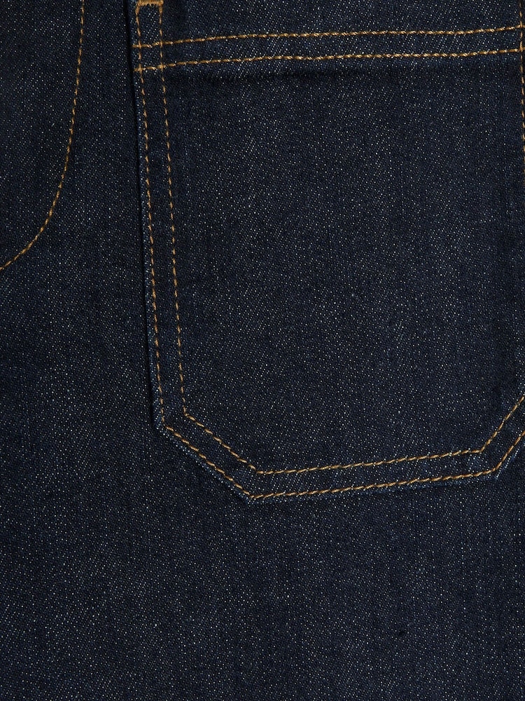 River Island Blue Navy High Waisted Pocket Front Wide Leg Jeans - Image 7 of 7