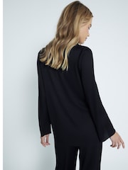 River Island Black Plisse Shirt - Image 3 of 4