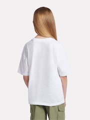 New Balance White Small Girls Logo 100% Cotton T-Shirt - Image 3 of 8