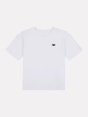 New Balance White Small Girls Logo 100% Cotton T-Shirt - Image 6 of 8