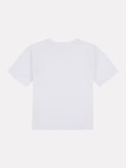 New Balance White Small Girls Logo 100% Cotton T-Shirt - Image 7 of 8