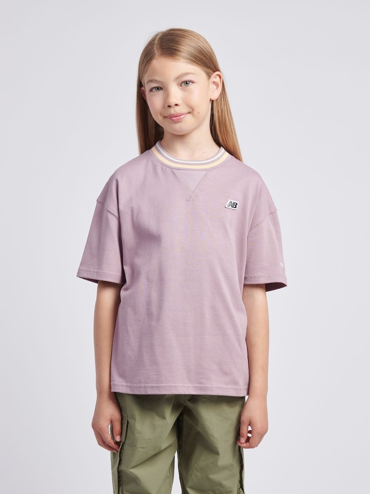 New Balance Red Girls 100% Cotton Premium T-Shirt - Image 1 of 10