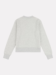 Gris - New Balance Kids French Terry Stacked Logo Crew Sweatshirt - Imagen 7 de 8