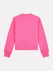 New Balance Pink Girls Stacked Logo Sweatshirt - Image 9 of 10