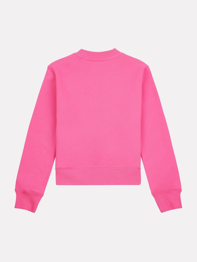 Roze - New Balance sweatshirt met gestapeld logo voor meisjes - Image 9 of 10