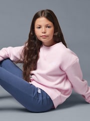 New Balance Pink Small Girls Logo Sweatshirt - Image 1 of 10