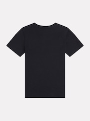 New Balance Black Girls 100% Cotton Stacked Logo T-Shirt - Image 7 of 8