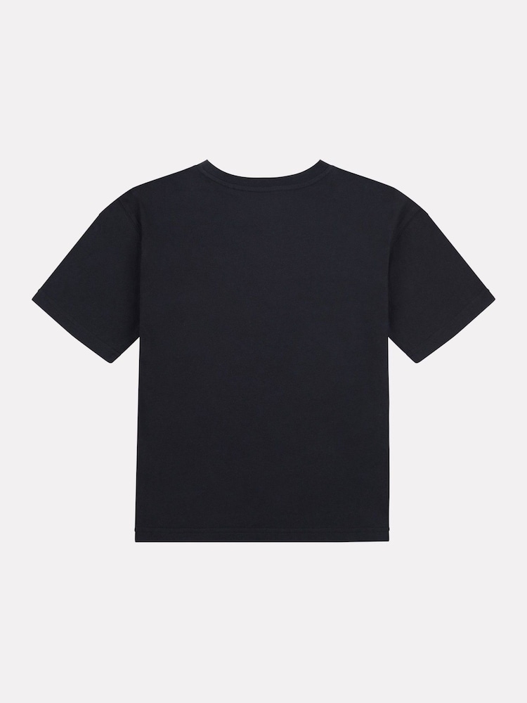 New Balance Black Small Girls Logo 100% Cotton T-Shirt - Image 2 of 4