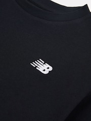 New Balance Black Small Girls Logo 100% Cotton T-Shirt - Image 3 of 4