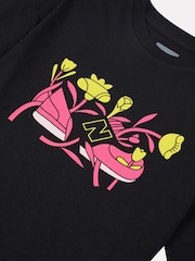 New Balance Black Girls 100% Cotton CDL Floral Graphic T-Shirt - Image 9 of 9