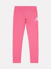 New Balance Pink Light Kids Stacked Logo Leggings - Image 6 of 9