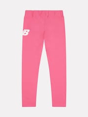 New Balance Pink Light Kids Stacked Logo Leggings - Image 7 of 9