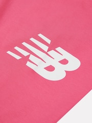 New Balance Pink Light Kids Stacked Logo Leggings - Image 9 of 9