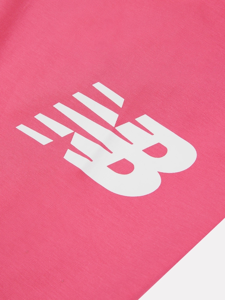 New Balance Pink Light Kids Stacked Logo Leggings - Image 9 of 9