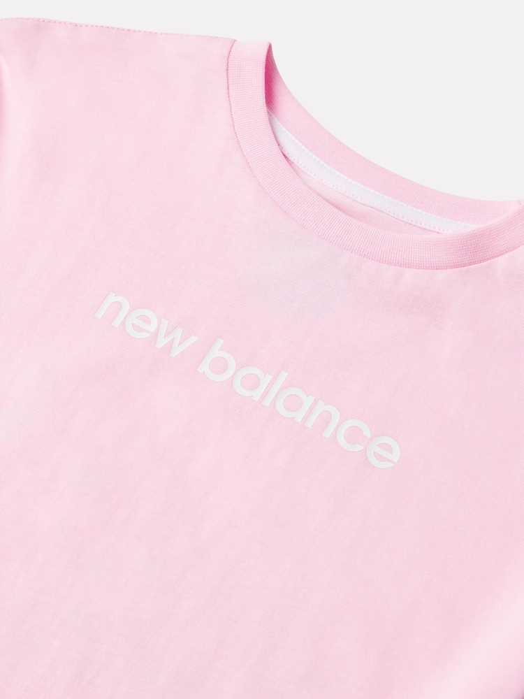 New Balance Pink Girls 100% Cotton Floral Sneaker T-Shirt - Image 3 of 3 New Balance Pink Girls 100% Cotton Floral Sneaker T-Shirt - Image 3 of 3