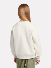 New Balance White Small Girls Logo Sweatshirt - Image 3 of 8