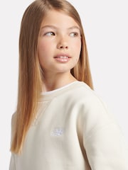 New Balance White Small Girls Logo Sweatshirt - Image 4 of 8