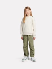 New Balance White Small Girls Logo Sweatshirt - Image 5 of 8
