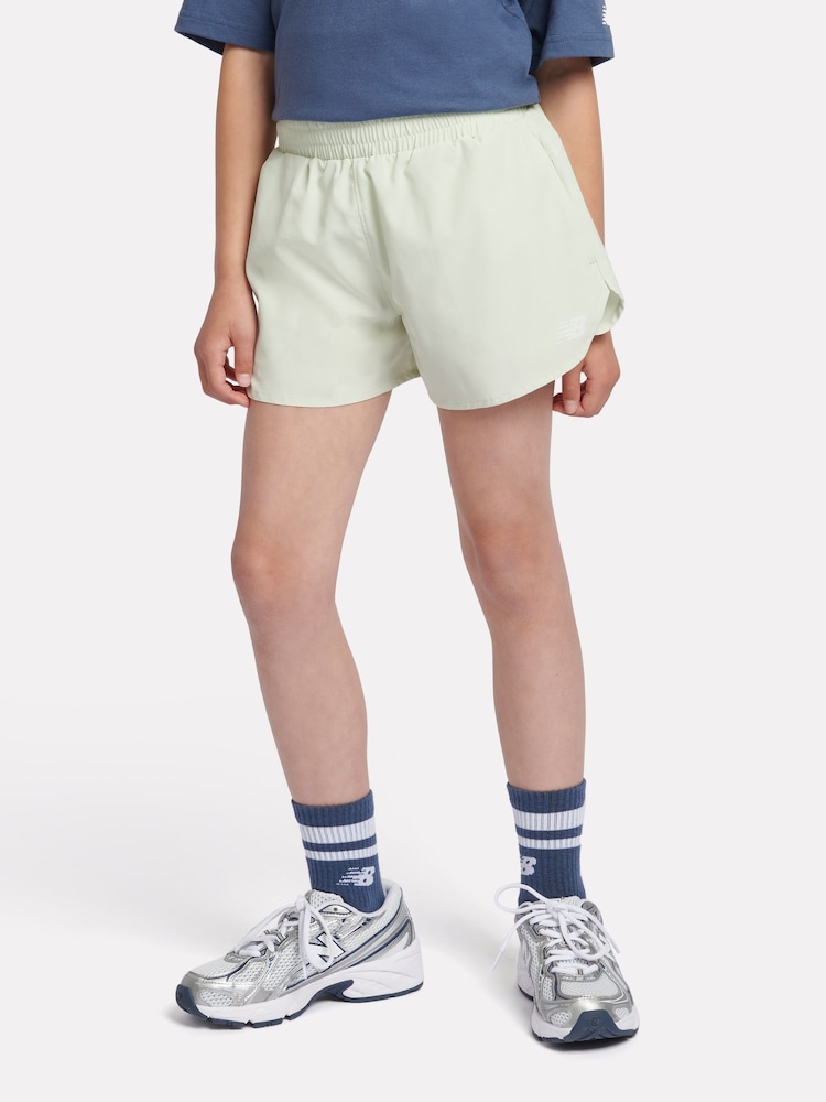New Balance Green Girls RC Run Shorts - Image 2 of 10