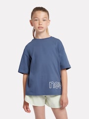 New Balance Blue Girls Athletics Logo T-Shirt - Image 1 of 8