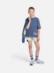 New Balance Blue Girls Athletics Logo T-Shirt - Image 4 of 8