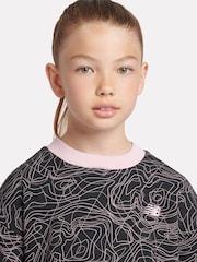 New Balance Black Girls AOP Brush Back Sweatshirt - Image 4 of 8