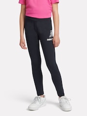 New Balance Black Kids Stacked Logo Leggings - Image 2 of 9