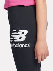 New Balance Black Kids Stacked Logo Leggings - Image 4 of 9
