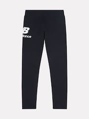 New Balance Black Kids Stacked Logo Leggings - Image 7 of 9