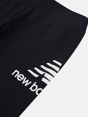 New Balance Black Kids Stacked Logo Leggings - Image 8 of 9