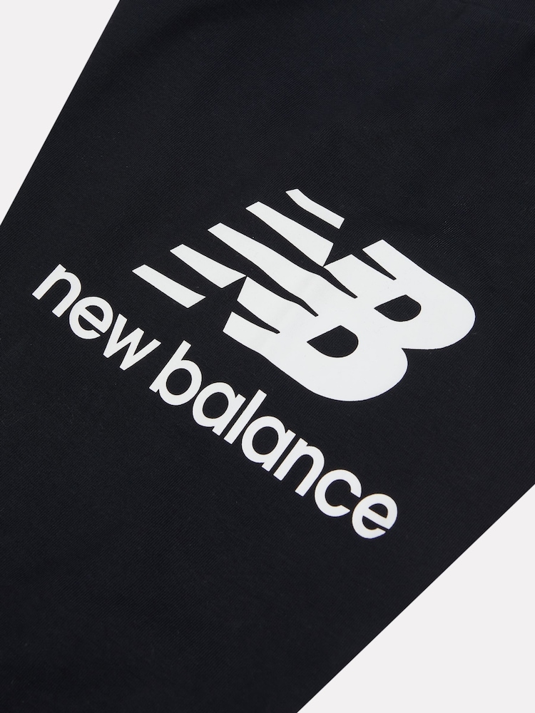 New Balance Black Kids Stacked Logo Leggings - Image 9 of 9