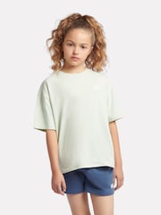 New Balance Green Small Girls Logo 100% Cotton T-Shirt - Image 1 of 10