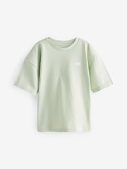 New Balance Green Small Girls Logo 100% Cotton T-Shirt - Image 10 of 10