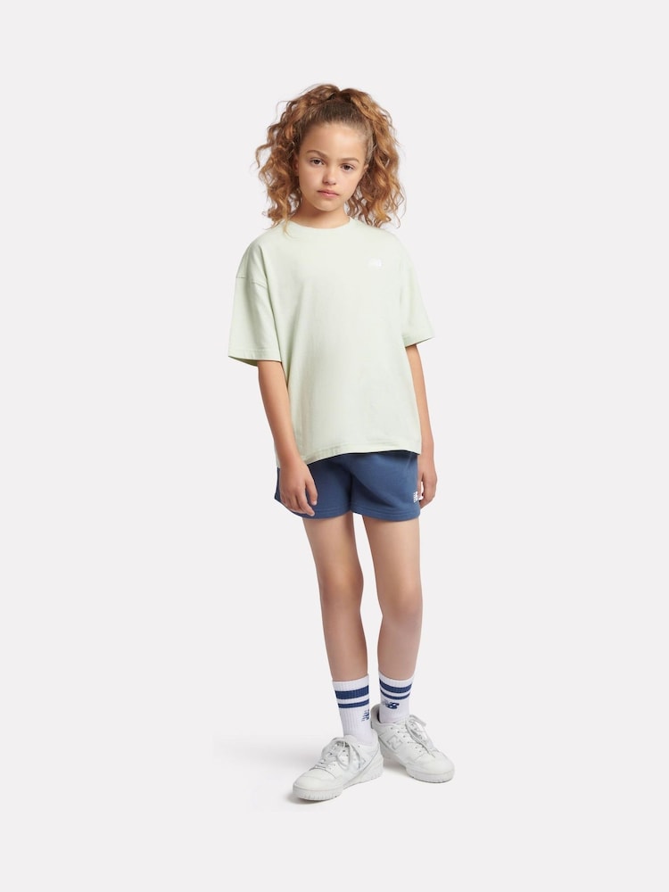 New Balance Green Small Girls Logo 100% Cotton T-Shirt - Image 9 of 10